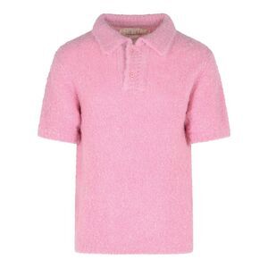 Erl Pink Alpaca Blend Polo Shirt Men